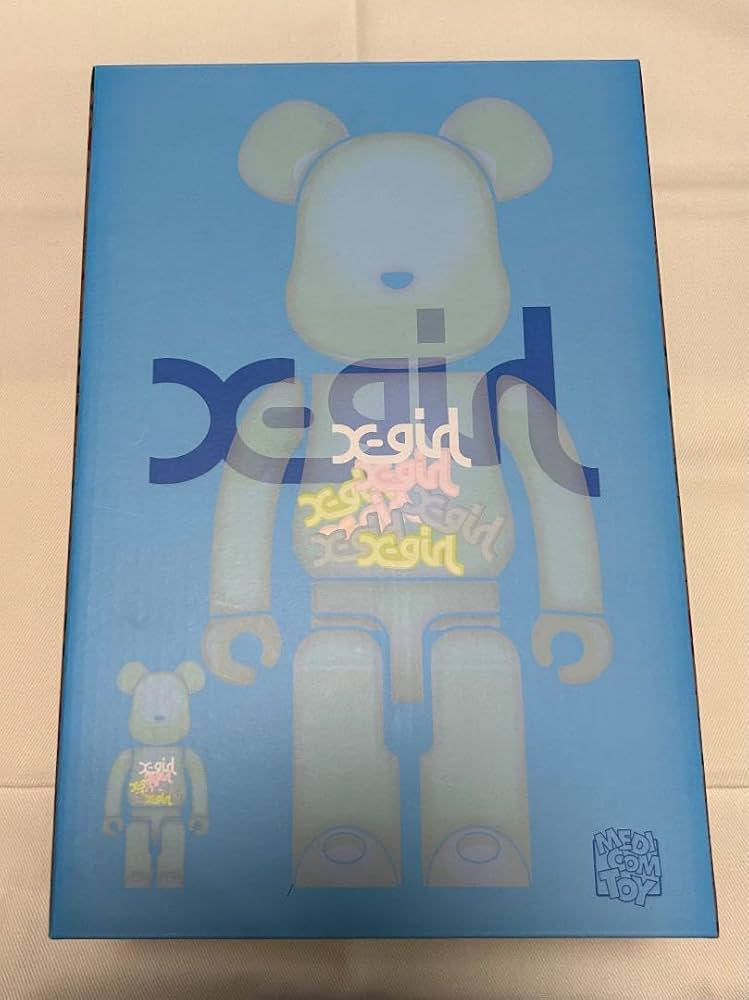 限定品✨BE@RBRICK X-girl 2021 100％ & 400％ Bearbrick-X-girl-100-400-Set-
